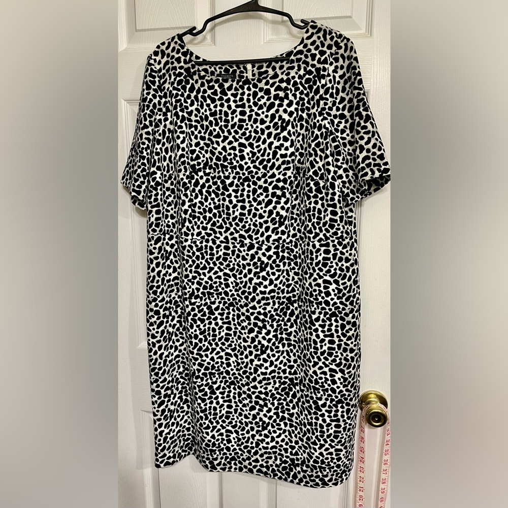 Talbots Black and White Patterned Dress